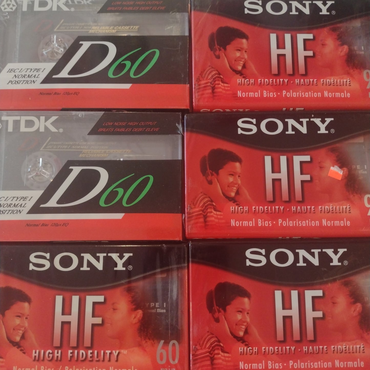 Blank cassette tapes