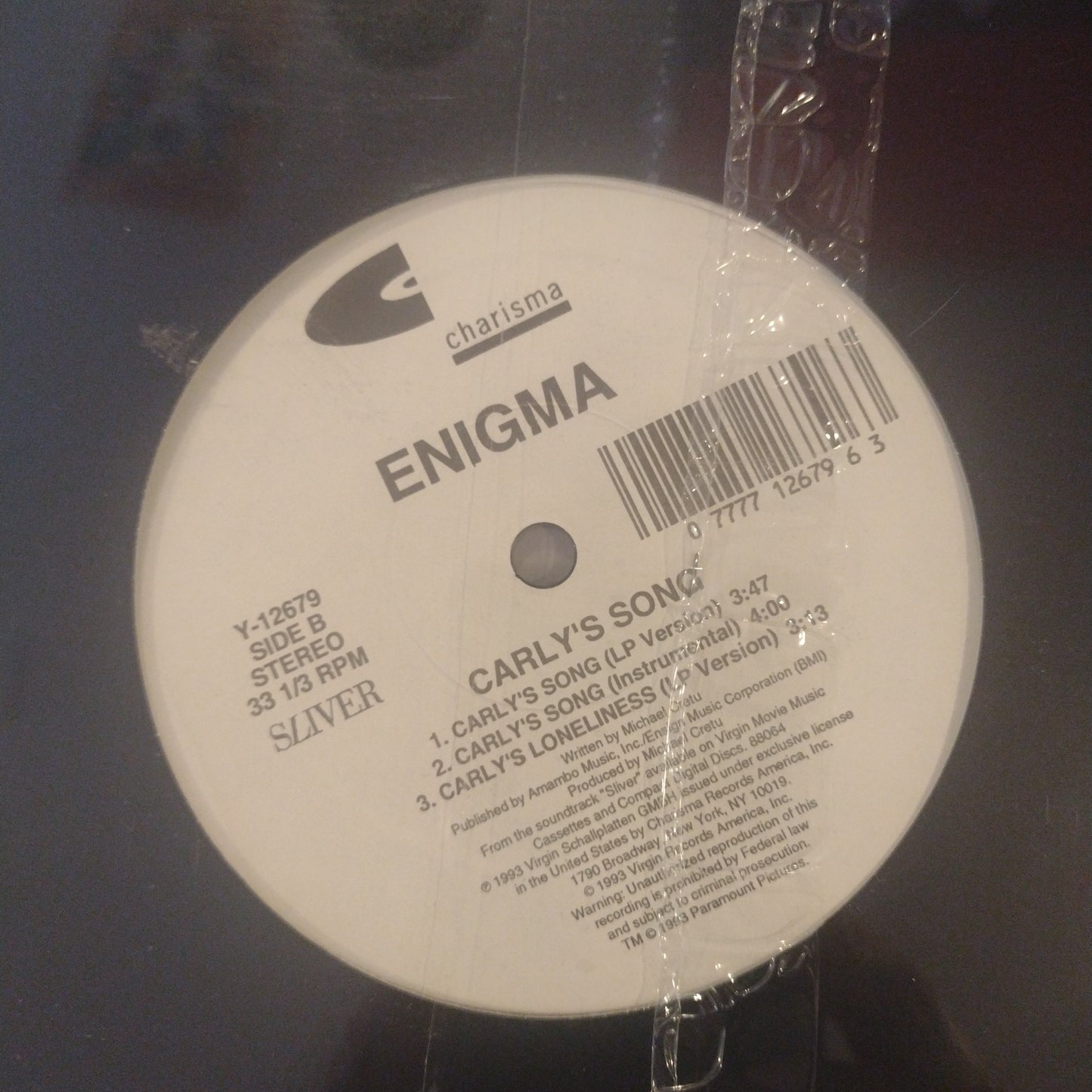 Enigma Carly's song 12" remix lp